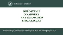 Nabór na stanowisko sprzątaczki